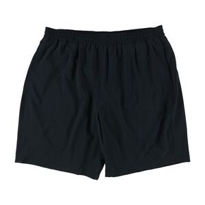 SOLFIRE Mens Solid Athletic Workout Shorts, Black, NWT